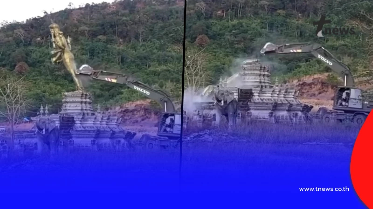 ไม่เอาไว้ เปิดสาเหตุ ทหารช่างลุยรื้อรูปปั้นช่องอานม้าทิ้ง