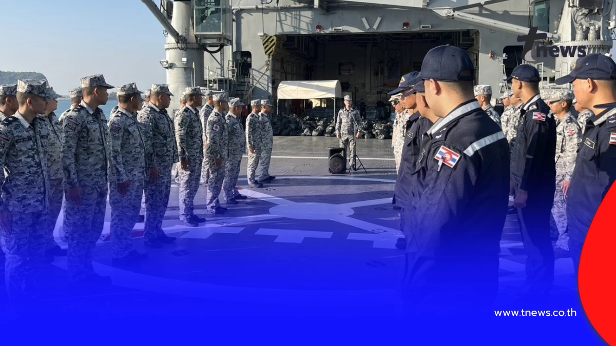 ฟื้นฟูหลังน้ำท่วม! เรือหลวงอ่างทองลำเลียงของ สนับสนุนเต็มกำลัง