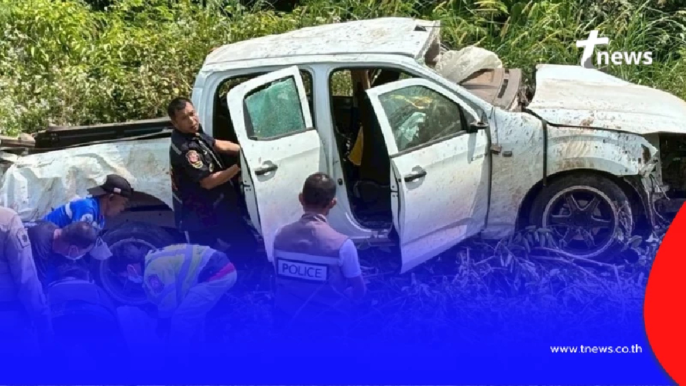 รถไฟชนกระบะพังยับเยิน ชาวบ้านตกใจหลังรู้ตัวผู้เสียชีวิต