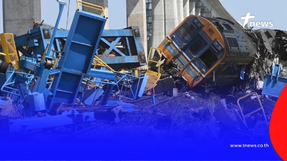 รู้แล้วความเร็วรถไฟ ก่อนโดนเครนหล่นทับ เร็วขนาดนี้ยังหลบไม่พ้น