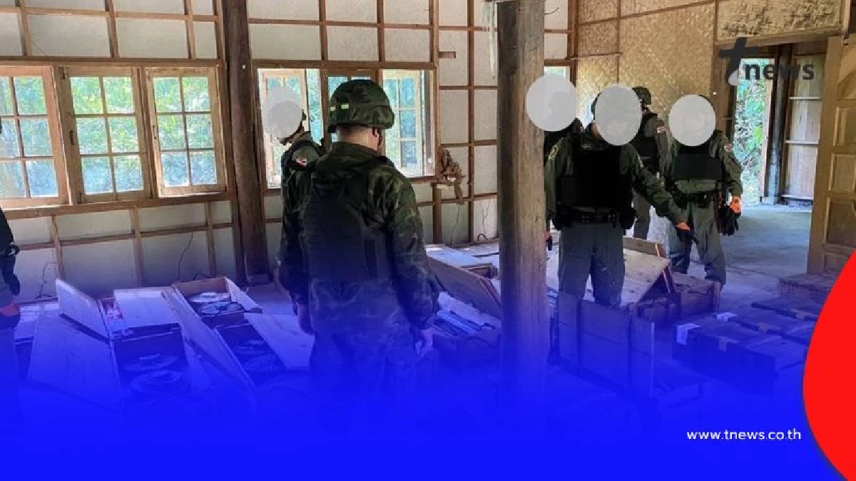 ทหารช่าง นย.พบคลังแสงกัมพูชา ซุกกาสิโนทมอดา พร้อมกระสุนนับหมื่นนัด