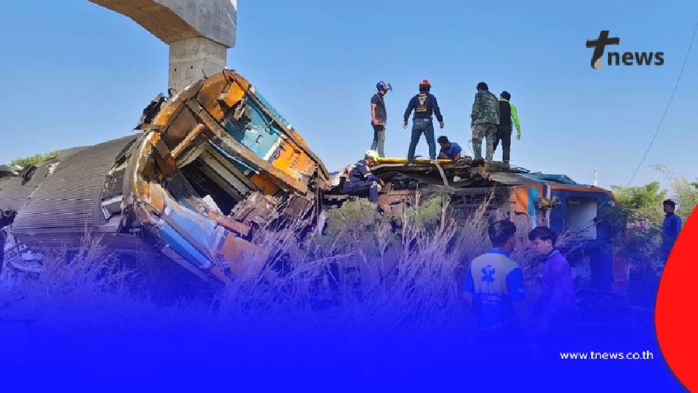 เปิดจำนวนผู้เสียชีวิต เครนก่อสร้างทางรถไฟยกระดับ ถล่มทับโบกี้รถไฟ
