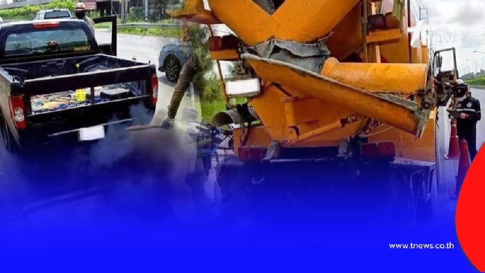 ตั้งด่านสุ่มตรวจ "ควันดำ" ถนนเลียบด่วนวงแหวนฯ พบรถบรรทุกสอบตกเพียบ