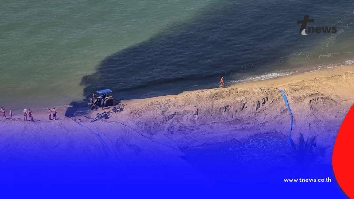 ผู้รับเหมางานเข้า ปล่อยน้ำเสียลงหาดจอมเทียน นายกเบียร์เอาจริง