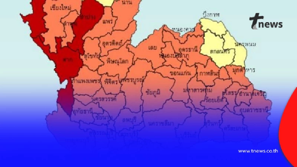 เปิด 3 จังหวัด เดือน ก.พ. อุณหภูมิสูงทะลุ 42-43 องศาเซลเซียส
