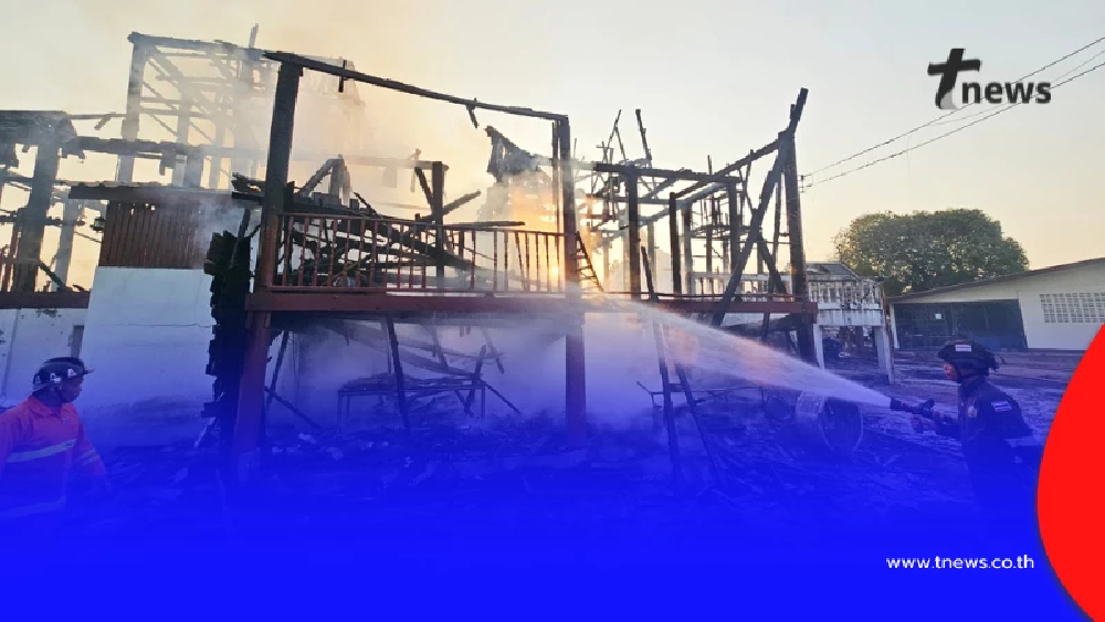 เปิดภาพล่าสุด กุฎิไม้วัดม่อนปู่ยักษ์ ไฟไหม้วอดเสียหายทั้งหลัง