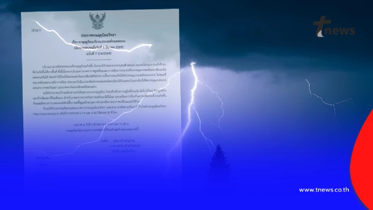 เตือนฉบับสุดท้าย พายุฤดูร้อนถล่มทิ้งทวน พิกัด 28 จังหวัด