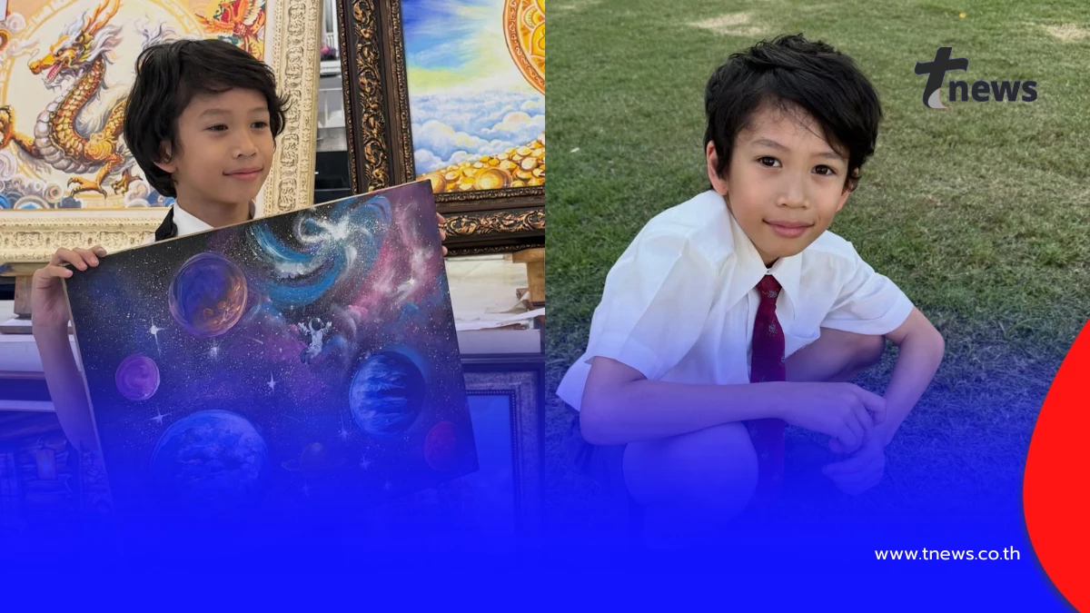 ปรบมือรัวๆ “น้องโพธิ์” วาดภาพกาแลคซี่ ประมูลช่วยเด็กๆ ทะลุ 1.2 แสน