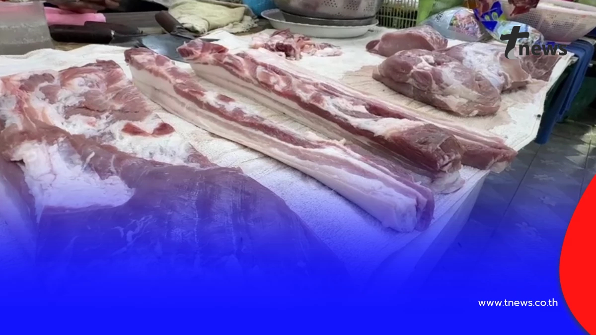 อ่วมหมูโลละ 200! แม่ค้าอ่างทองท้อพิษน้ำมันแพงทำตลาดเงียบเหงา