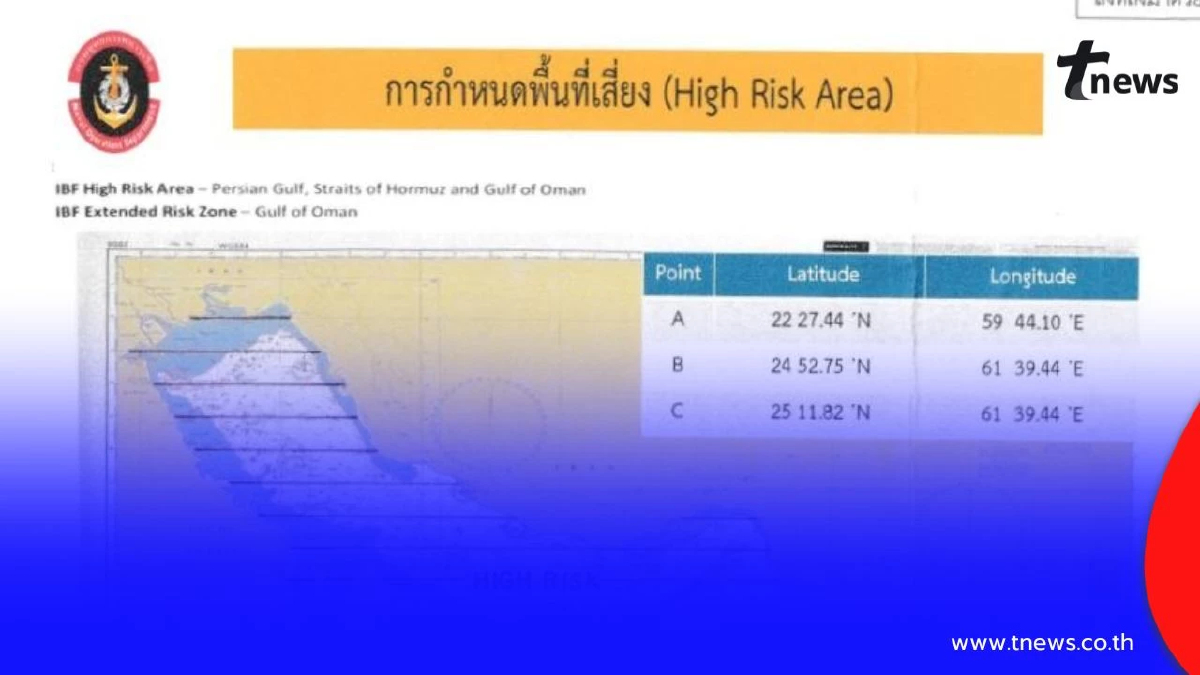 แจ้งเตือนภัยเพิ่มเติม แนะเรือไทยเพิ่มความระมัดระวังทุ่นระเบิด