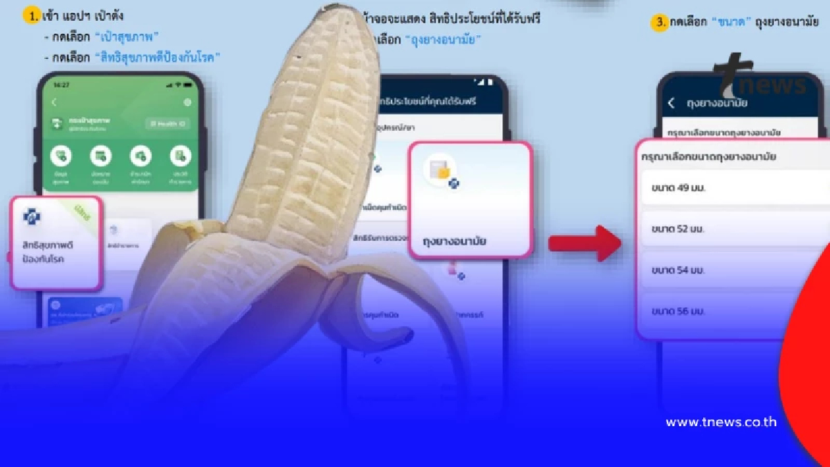 เปิดวิธี "รับถุงยางอนามัยฟรี" 10 ชิ้นต่อสัปดาห์ ผ่านแอป "เป๋าตัง"