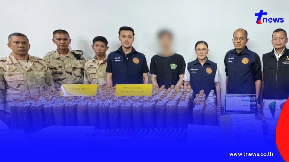 บุกจับซ้ำร้านกัญชาย่านไทรม้า ลอบขายน้ำกระท่อม-บุหรี่-ยา