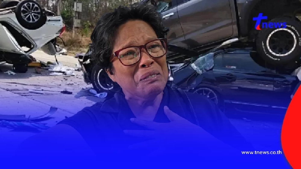 ญาติเหยื่อพ่วง 18 ล้อ ร่ำไห้ หลาน 3 ขวบ ต้องสูญเสียพ่อแม่พร้อมกัน