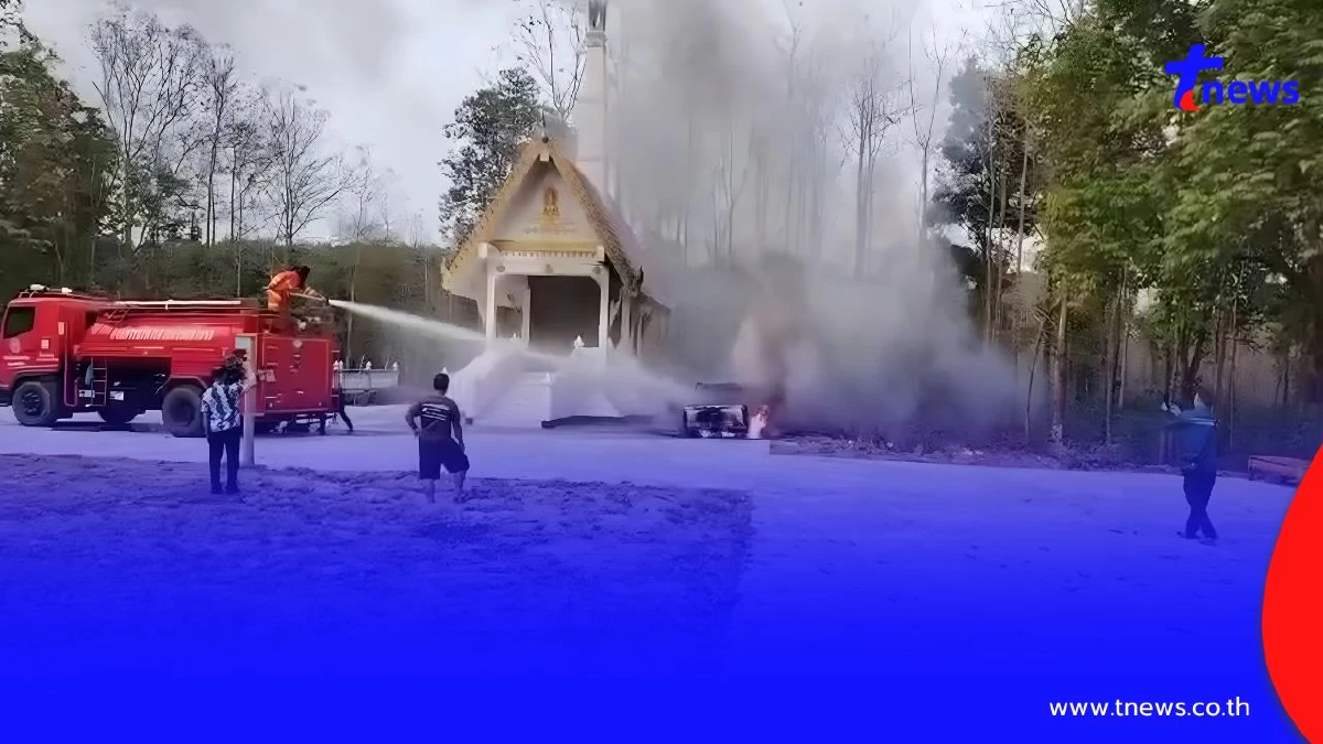 สลดลำปาง! ป้าวัย 64 ขับกระบะเข้าป่าช้า ก่อนรถไฟลุกคลอกเสียชีวิต