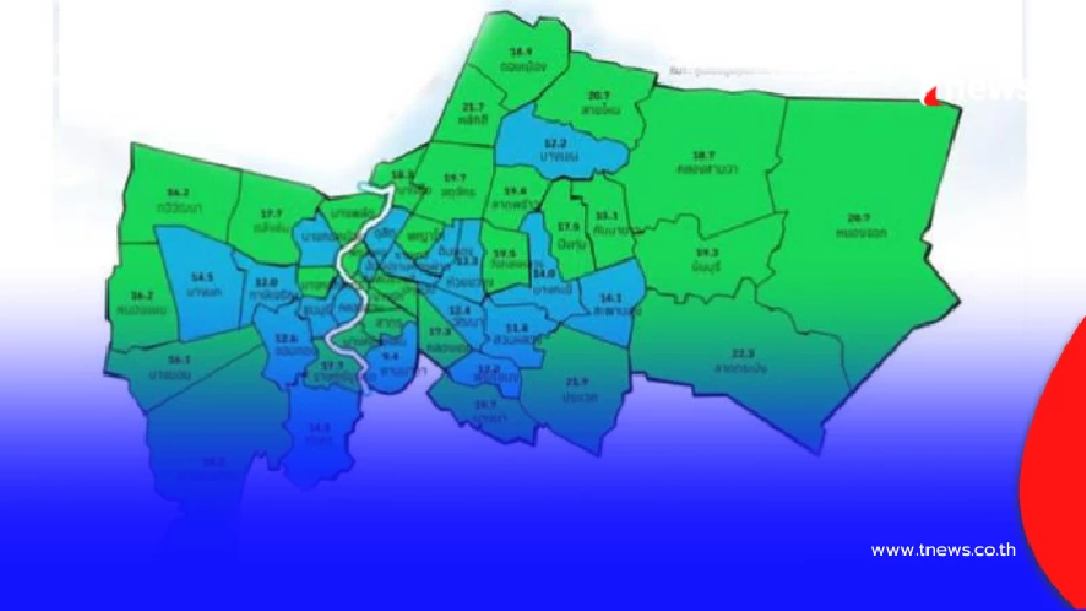 เผยพิกัด 19 เขต กทม. พื้นที่สีฟ้า อากาศสะอาดขั้นสุด เช็กเลยมีเขตคุณไหม