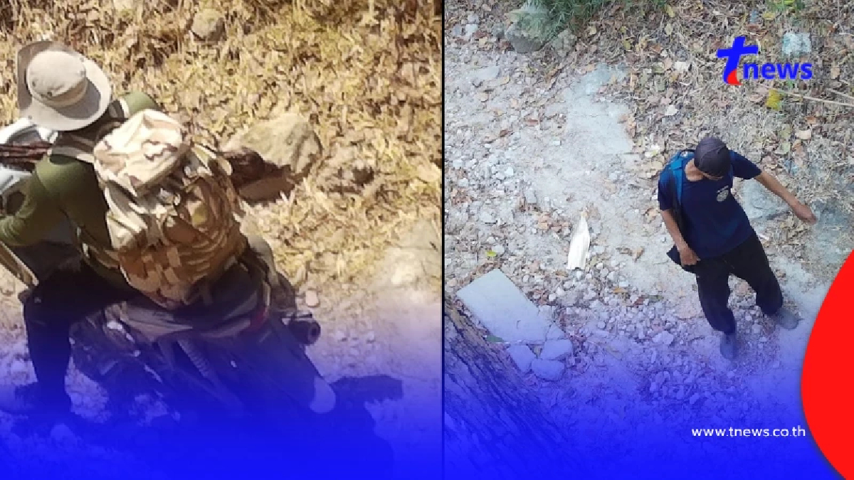 เปิดภาพ ชายต้องสงสัยเผาป่า ล่ากระทิง ป่ามรดกโลกวอดแล้ว 5 พันไร่