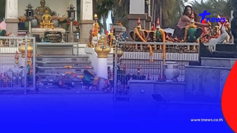 ชาวบ้านเดือด สาวบุกทำลายศาลดัง ชลบุรี ศรัทธากราบไหว้มา 10-20 ปี