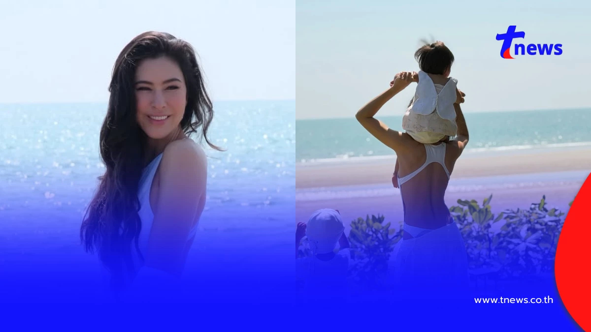 “ศรีริต้า” เสิร์ฟลุคเจ้าหญิงทะเล! ชุดว่ายน้ำสีขาวออร่าพุ่ง