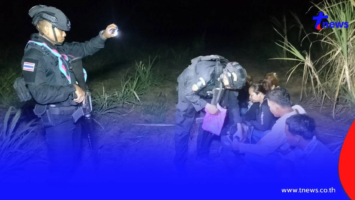 สกัดกลางชายแดน! ทหารพรานจับแรงงานกัมพูชา 5 ราย ลอบเข้าไทย