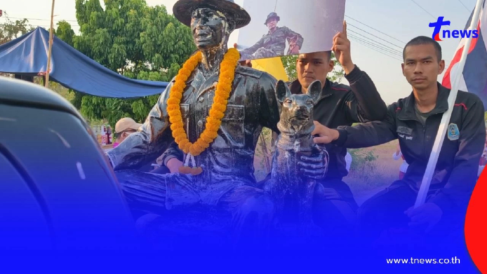 สุดยิ่งใหญ่! แห่รูปปั้น "จ่ามิน" วีรบุรุษภูมะเขือ ทำบุญ 100 วัน