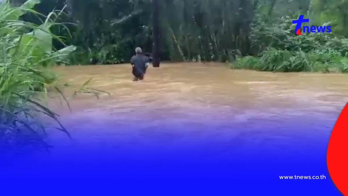พังงาอ่วมฝนถล่มท่วม 2 อำเภอกว่า 154 หลังเร่งอพยพหนีน้ำป่า