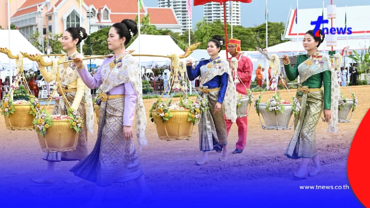 เผยโฉม "เทพีคู่หาบทอง-หาบเงิน"พระราชพิธีพืชมงคลจรดพระนังคัลแรกนาขวัญ 2569