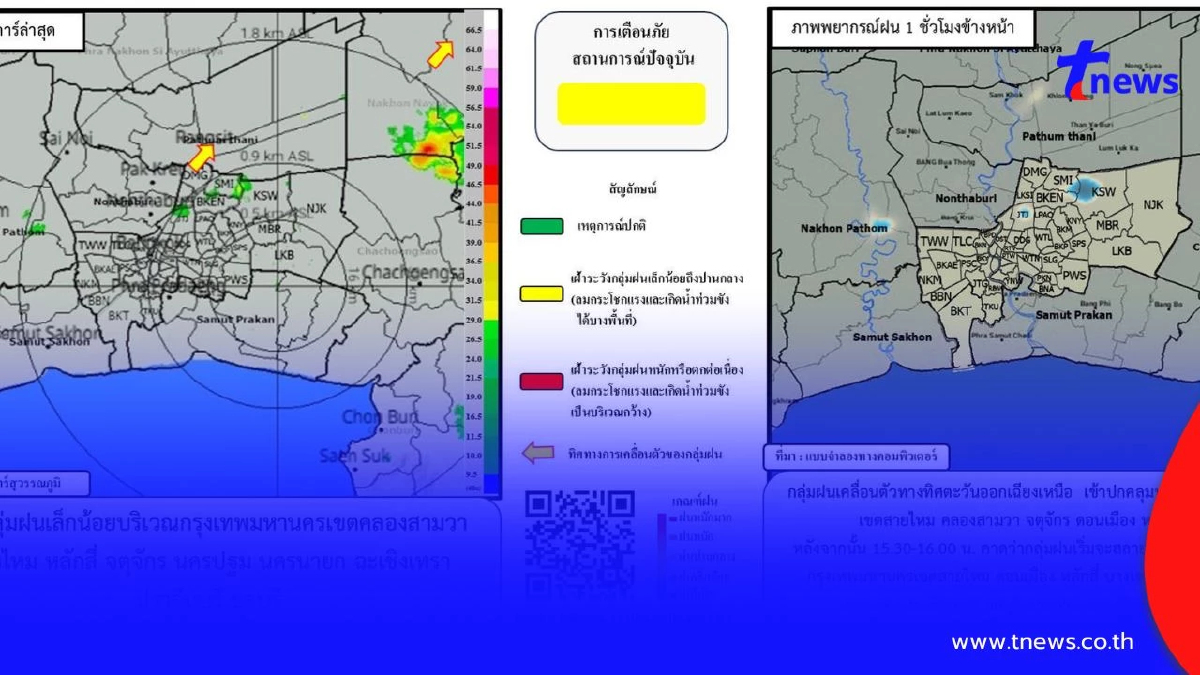 ฝนปกคลุมหลายพื้นที่ กทม.-ปริมณฑล เตือนรับมือฝนต่อเนื่อง!