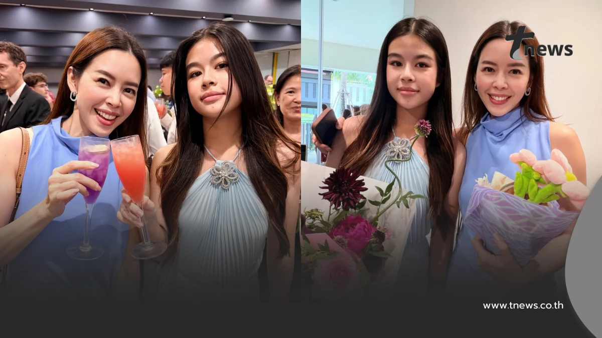 "น้องโสน" ลูกสาวมอส ปฏิภาณ วัย 14 ปี สวยออร่าพุ่งกลางงานโรงเรียน