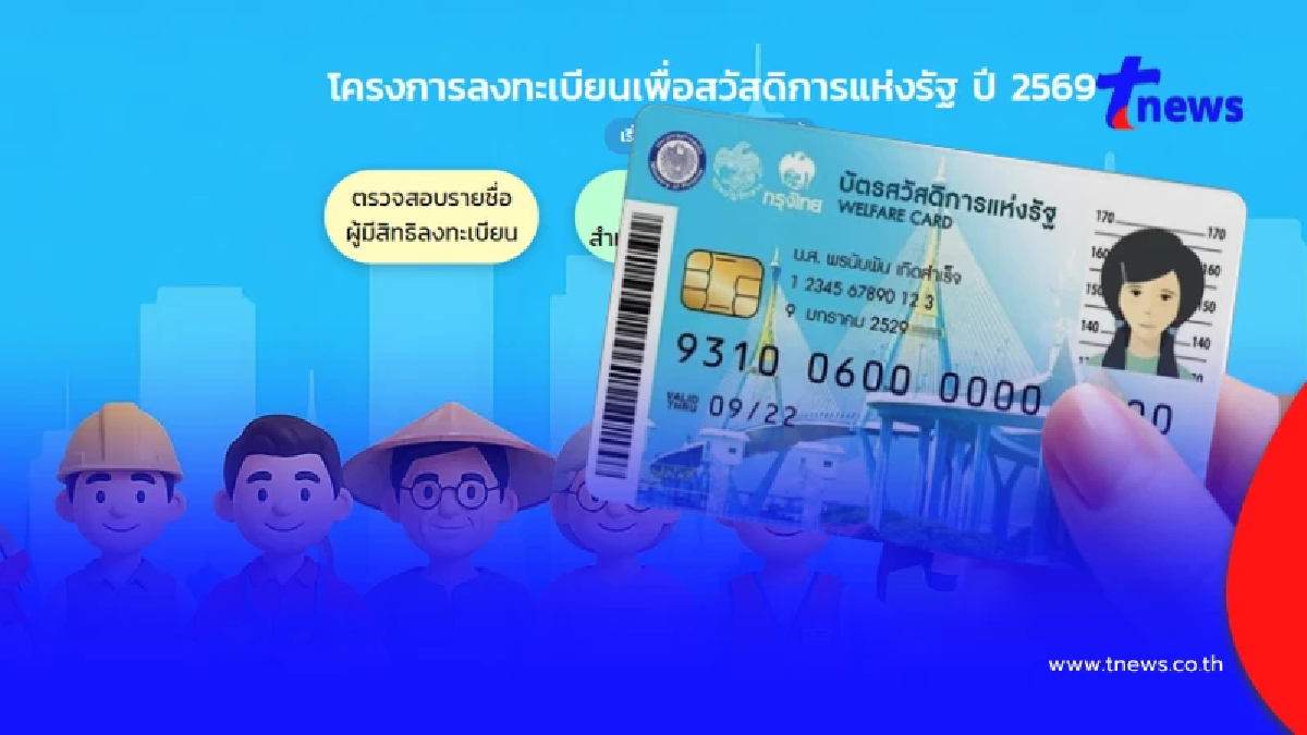 ตรวจสอบรายชื่อผู้มีสิทธิลงทะเบียนบัตรสวัสดิการแห่งรัฐ 2569