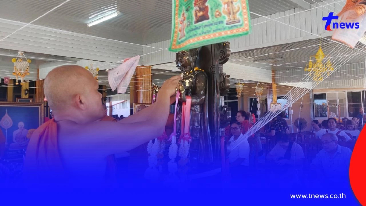 ฮือฮาทั้งวัด! พิธีพุทธาภิเษกหลวงพ่อห้ามจน เลขธูป-หางประทัดชัด
