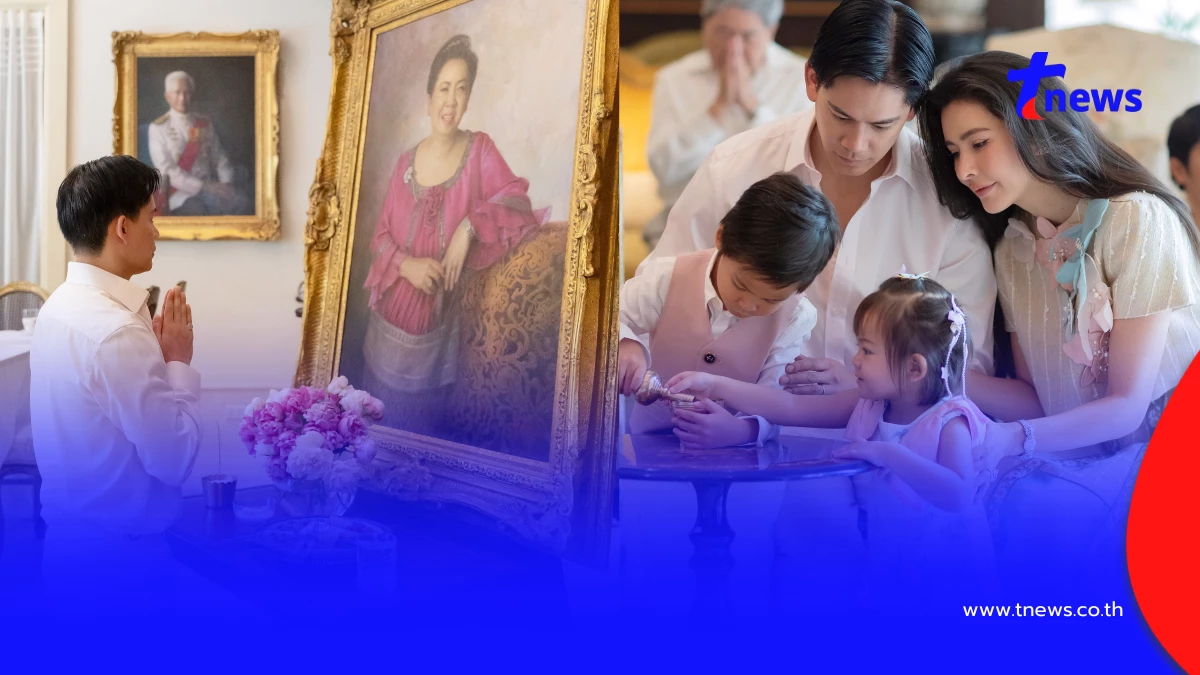 "กรณ์ ณรงค์เดช" พาครอบครัวทำบุญวันเกิดคุณแม่ผู้ล่วงลับ