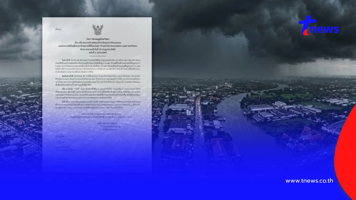 ประกาศ ฉ.8 เตือนมรสุมวันนี้ 29 จังหวัด เช็กพิกัดฝนตกหนักถึงหนักมาก