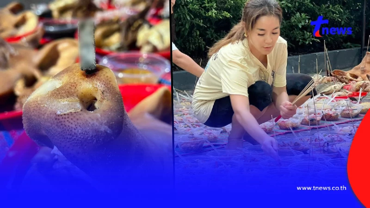 แห่โฟกัสเลขธูป "จูน กษมา" ทำบุญวันเกิด เลี้ยงผีไร้ญาติ