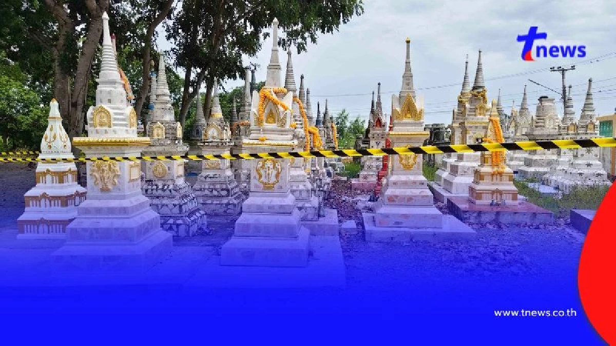 โจรใจบาปบุกทุบเจดีย์เก็บอัฐิ ชาวบ้านเห็นสภาพถึงกับน้ำตาซึม
