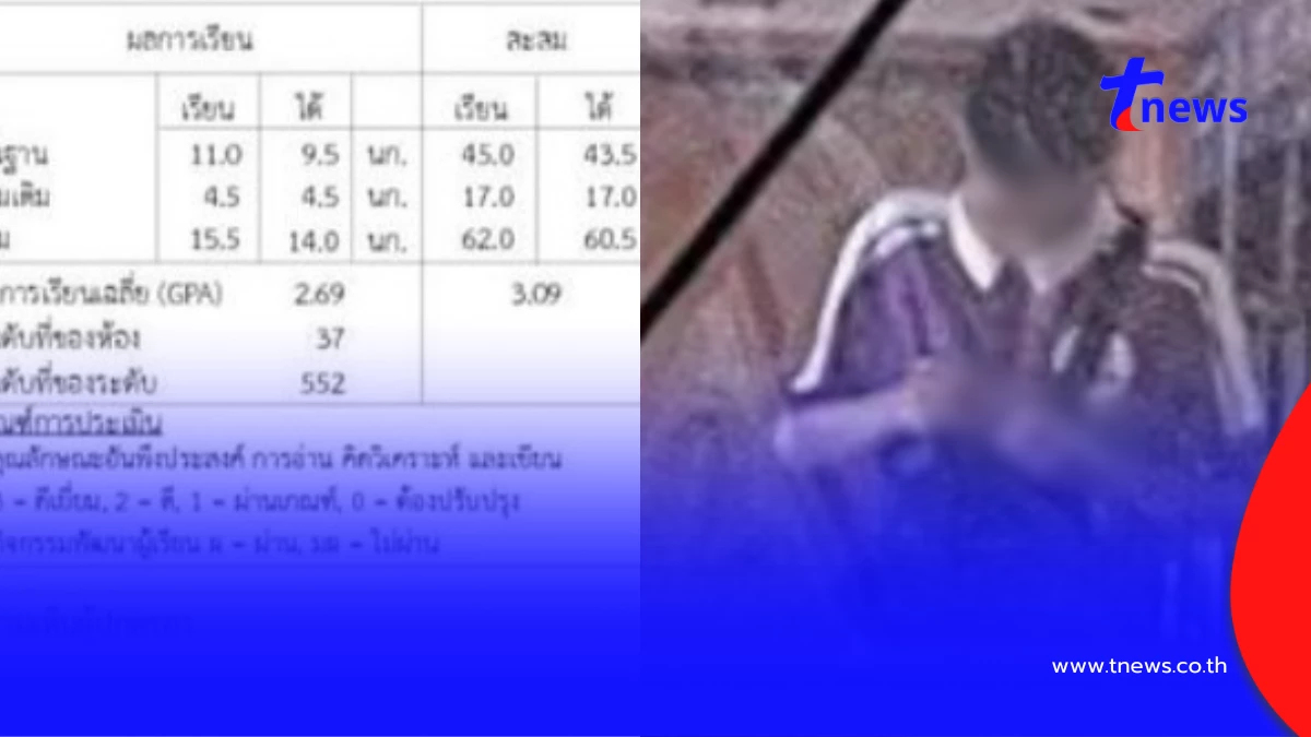 ใครจะคิด โต๊ะเรียนผู้ก่อเหตุ หลังเรียนได้ 3.09 แต่ ภาษาไทย ติด 0