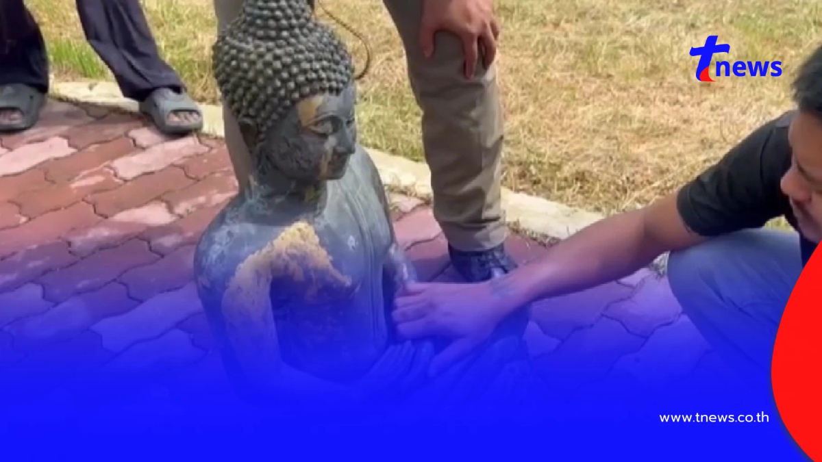 ลุงหาปลาตกใจ หว่านแหเจอ "พระพุทธรูปทองเหลือง" ฮือฮาเลขใต้ฐานพระ