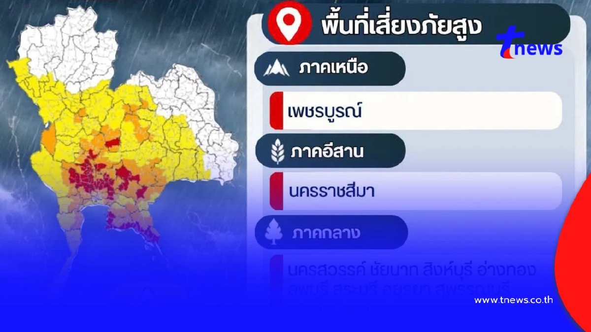 ใครอยู่พื้นที่นี้ระวัง ฝนถล่มหนัก 25 ก.ย. 69 เสี่ยงน้ำท่วมฉับพลัน
