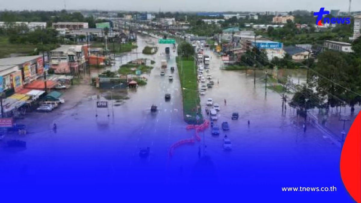 วิกฤตหนัก! จราจรอัมพาต ฝนตกหนักท่วมถนนสาย 304 กบินทร์บุรี