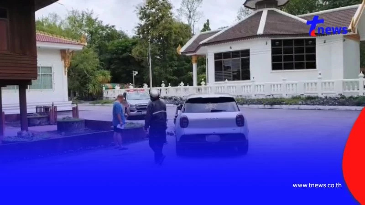 เจิมยันต์ยังไม่ทันพ้นวัด! เผลอเหยียบคันเร่งพุ่งชนกำแพงกุฏิ
