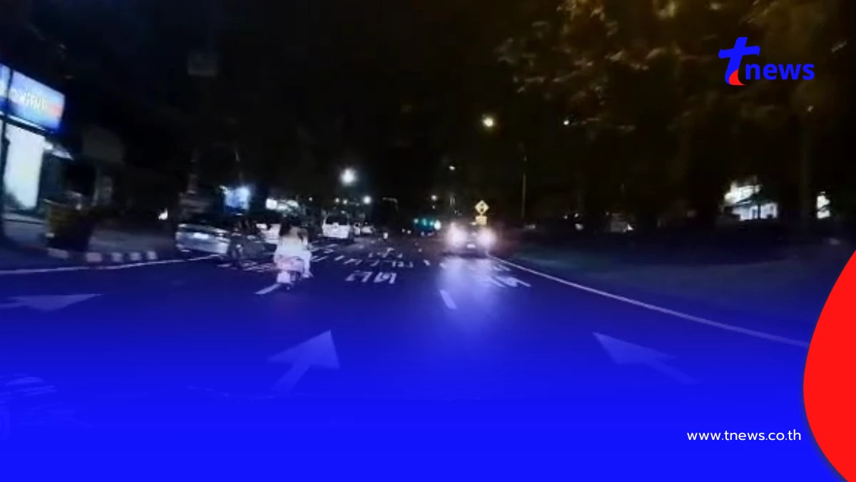 กระบะดำย้อนศรกลางดึกถนนเทพกระษัตรี! โซเชียลจี้ตำรวจล่า