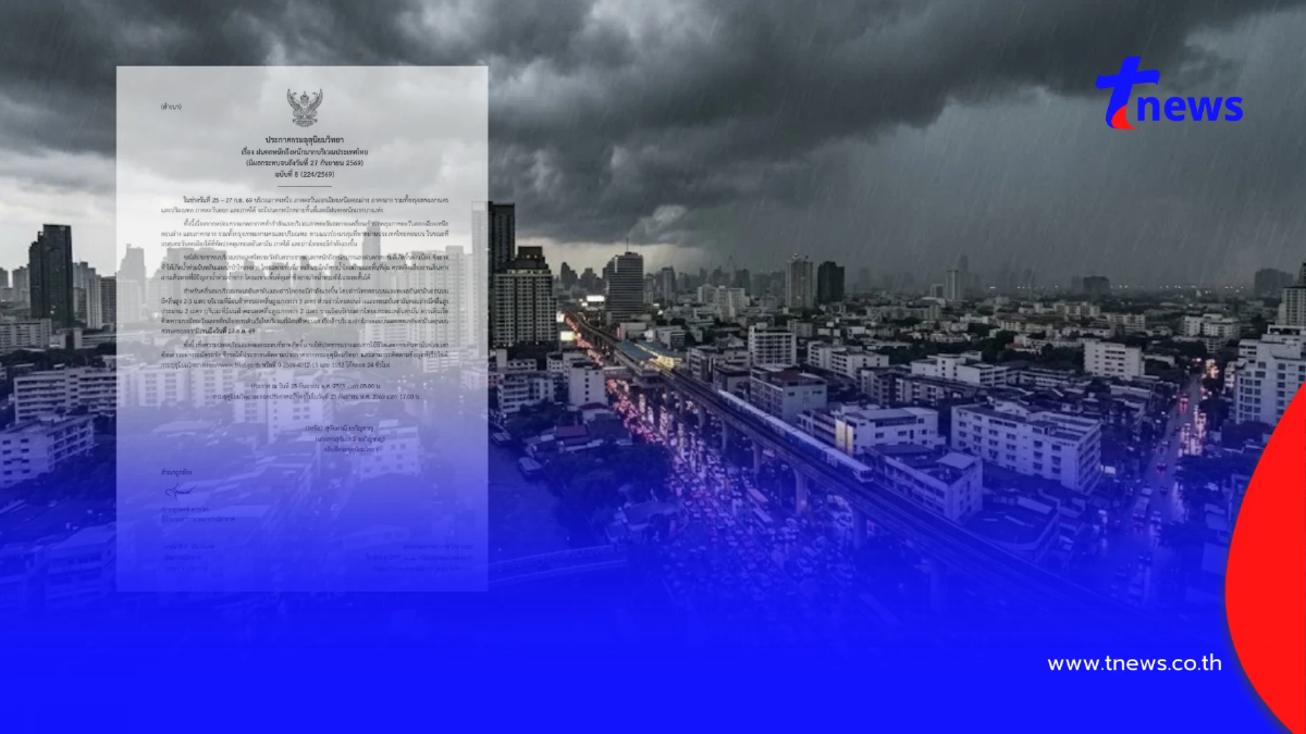 ประกาศ ฉ.8 มรสุมกำลังแรงขึ้น 45 จังหวัด ฝนตกหนักถึงหนักมากวันนี้