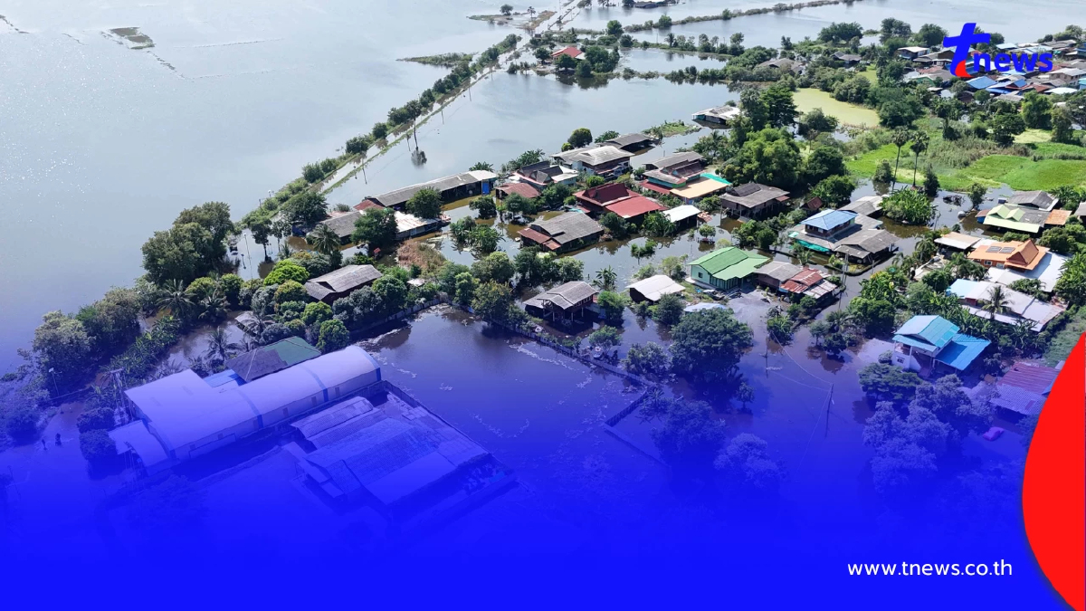 น้ำท่วมสุพรรณบุรี 10 อำเภอ 33,035 ครัวเรือนได้รับผลกระทบ