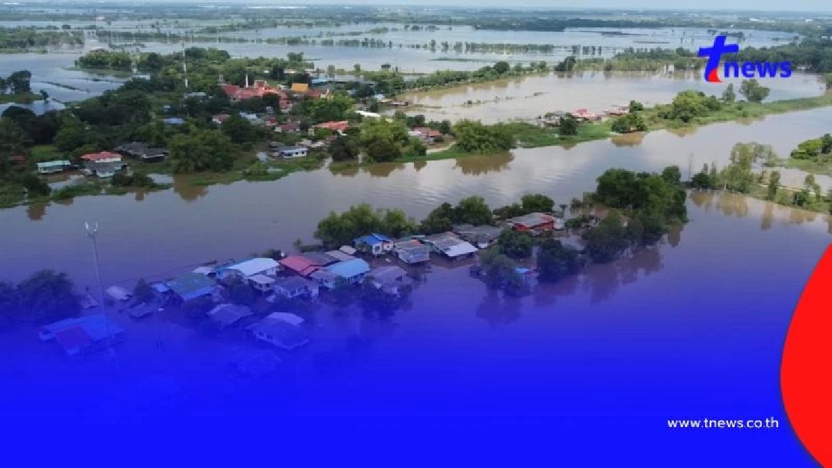 น้ำท่วมกระแชง บางไทร บ้านเรือนจม 100% เดือดร้อน 98 หลังคาเรือน