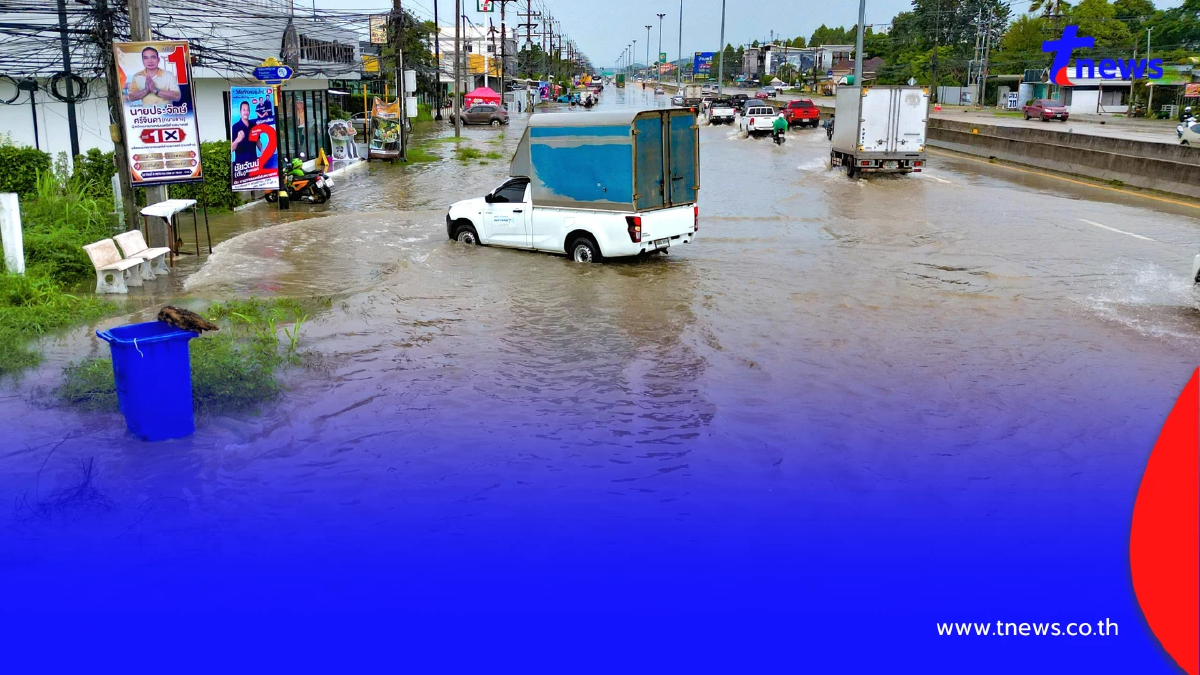 ตกแค่ชั่วโมงเดียว! สุขุมวิทช่วงบางเสร่ อ่วม น้ำท่วมทะลักซ้ำซาก