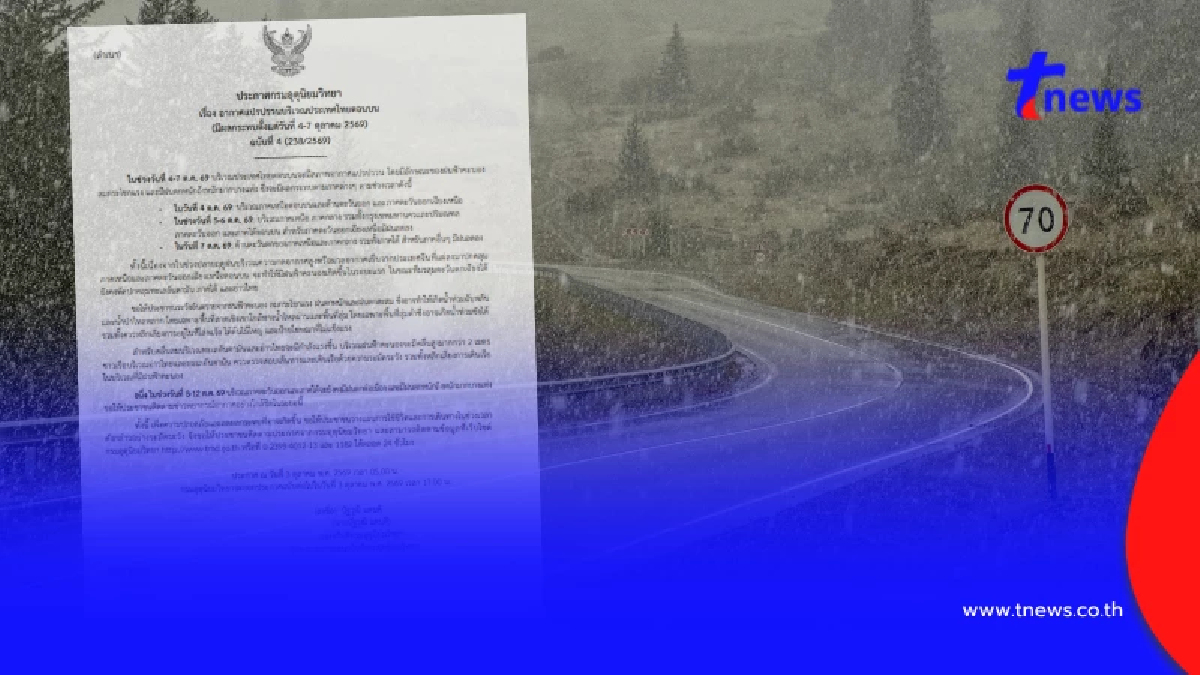 กรมอุตุฯเตือนด่วน ฉ.4 อากาศแปรปรวนหนัก พิกัด 21 จ. เจอฝนอ่วม